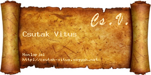 Csutak Vitus névjegykártya